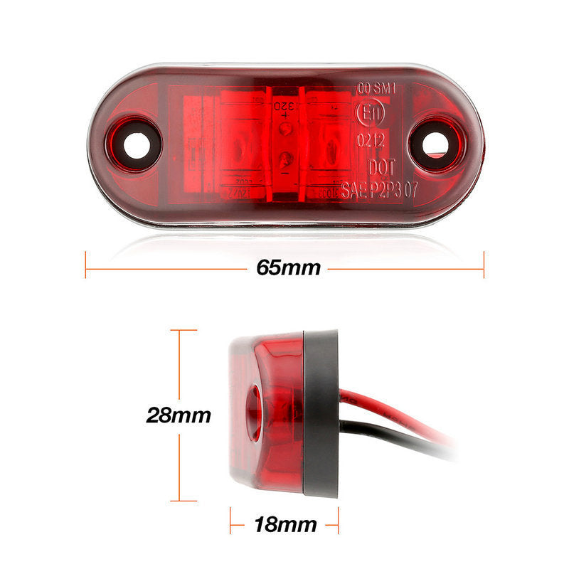 Wide Voltage 2LED Piranha Side Truck Side Indicator